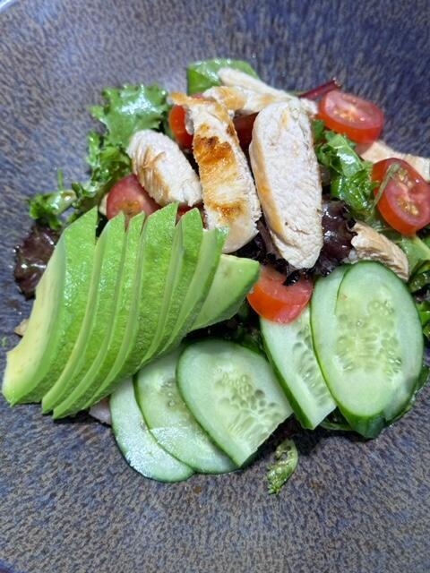 Green Salad with Chicken Sweet Sour